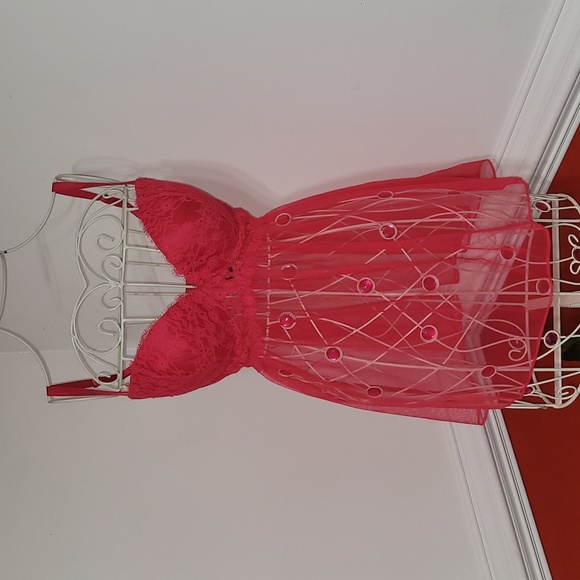 Victoria's Secret Other - NWT Victoria Secret Red Lace Babydoll Nighty Lingerie NWT Size 36D
